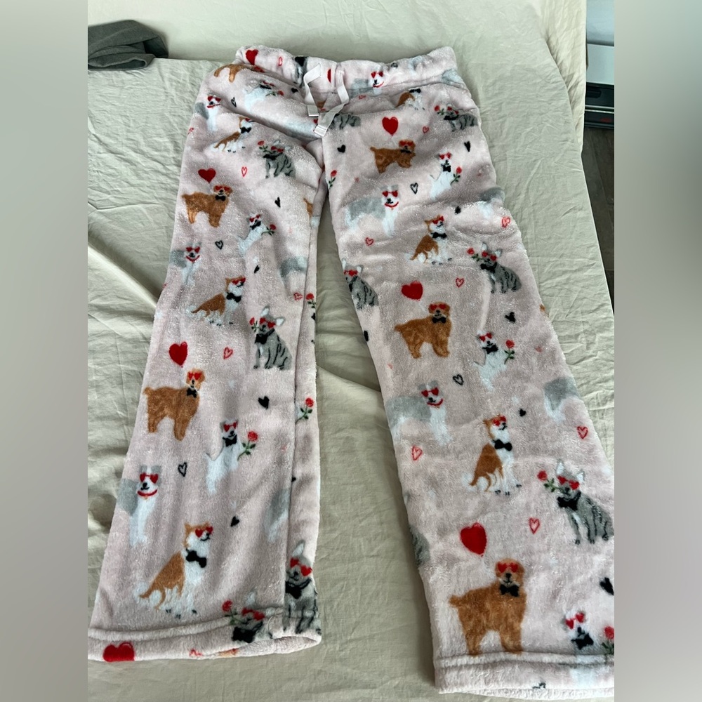 Pajama Lounge Pants Daydream by Berkshire Sz Small Dogs/Hearts Valentine’s